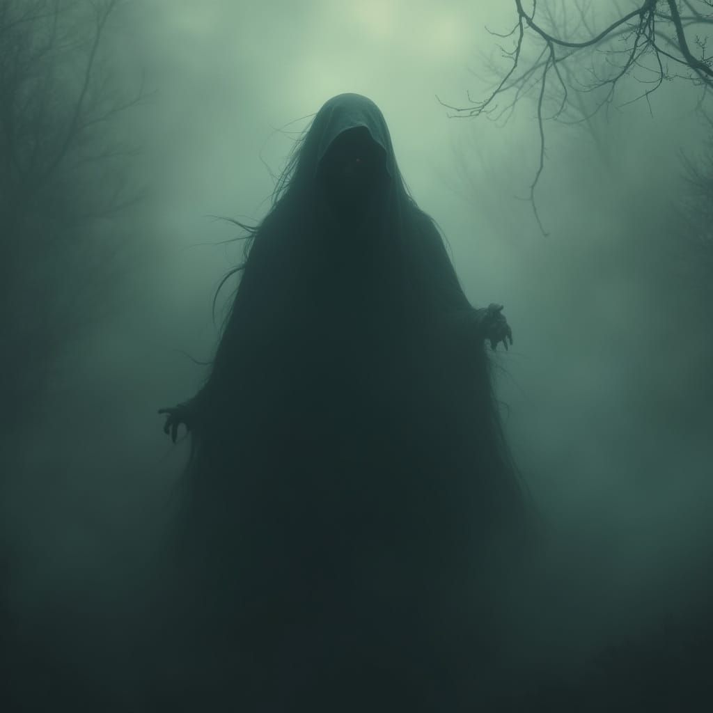 Mystical Figure in Shadows: Dark Fantasy Art