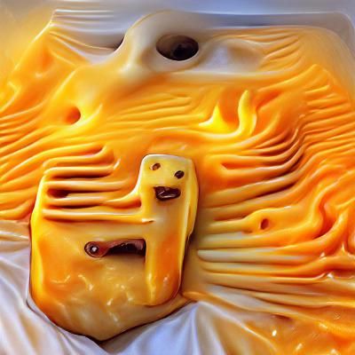 Terrified Cheese Person Melting in Extreme Heat