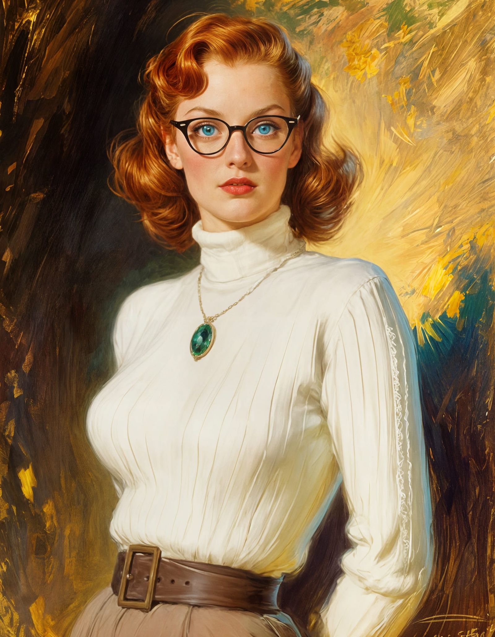 Romantic Portrait in Impressionist Style