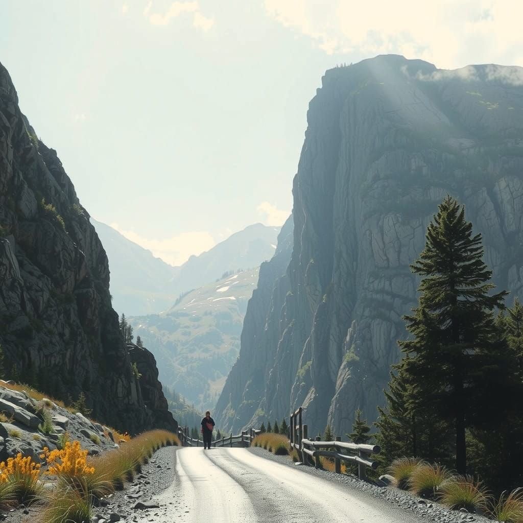 A Lonely Road in the Highlands
