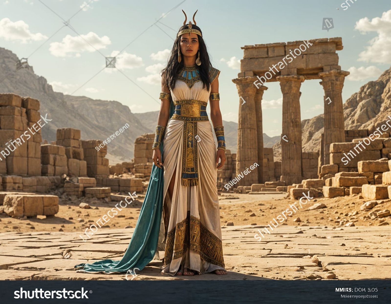 Goddess Isis at Karnak Temple Ruins