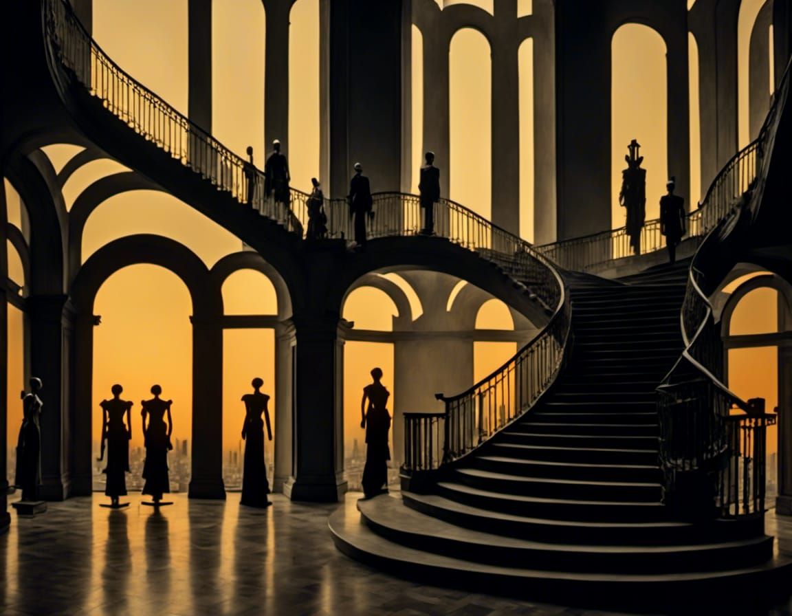 Dystopian Robot City: Stairway to Nowhere