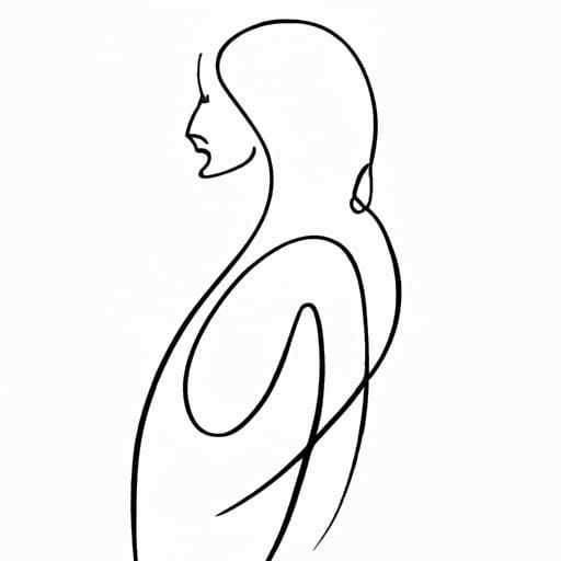 Minimalist Woman Silhouette in Picasso Style