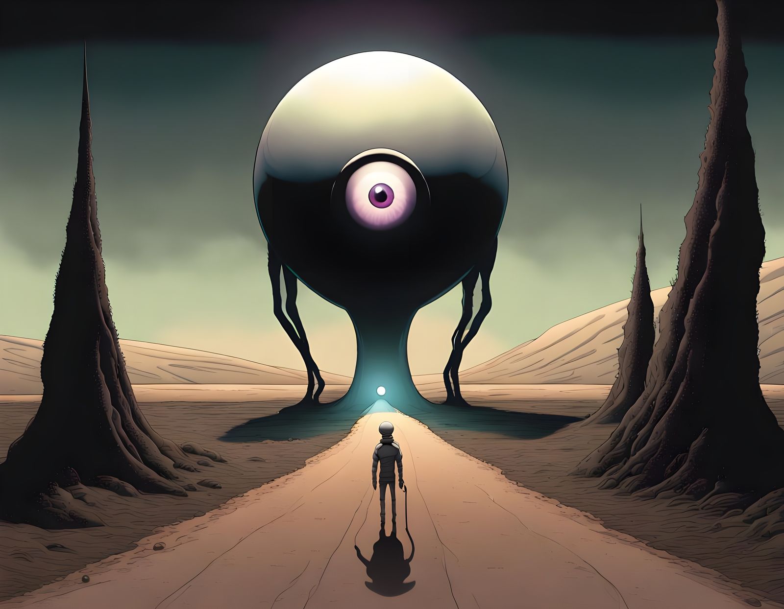 Ethereal Eyeball Monster Absorbs Light in Dark, Mystic Lands...