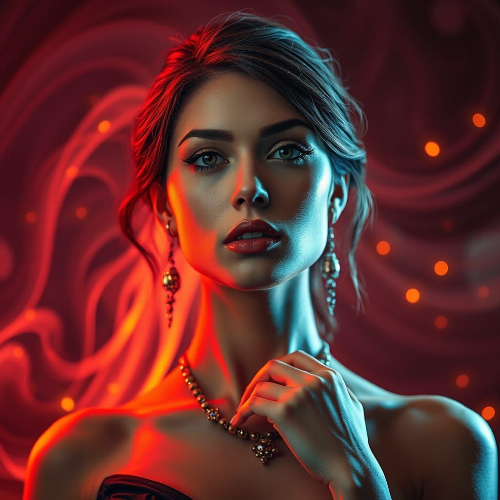 Ethereal Goddess Radiates Enigmatic Beauty