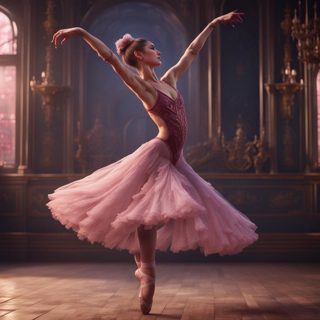 Elegant Boy Ballerina in Detailed Digital Painting