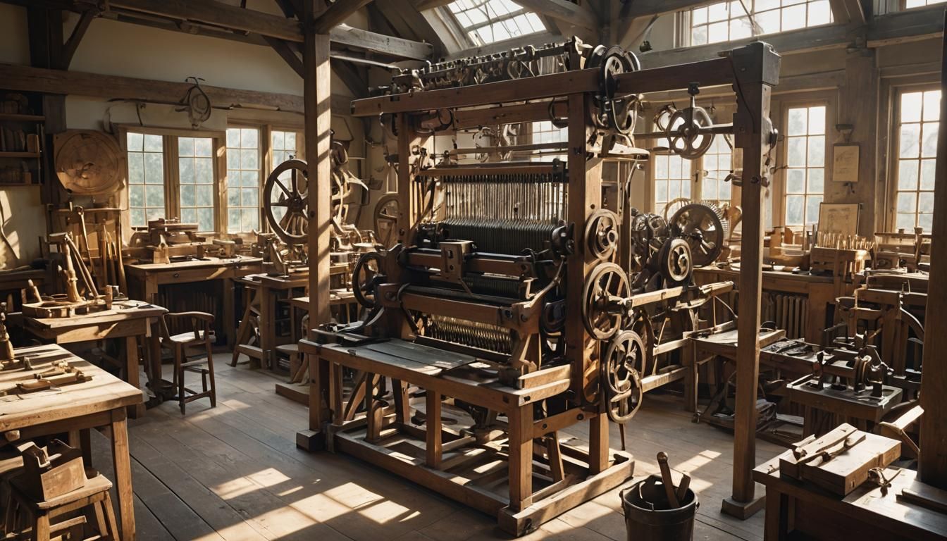 Invention of the Mechanical Loom in 18th Century England