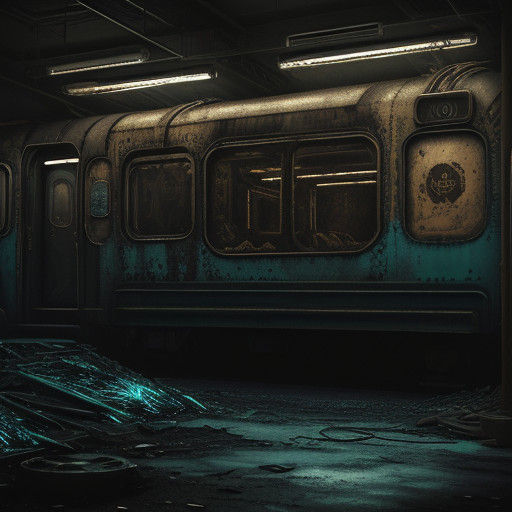 Industrial Subway Car in Dark Fantasy Style