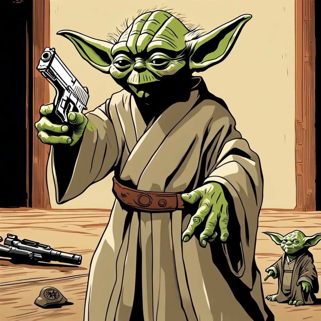 Master Yoda with Handgun
