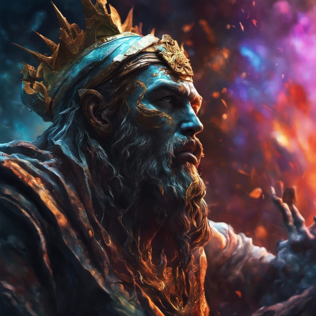 Hyperrealistic Portrait of Seth as Splash Art