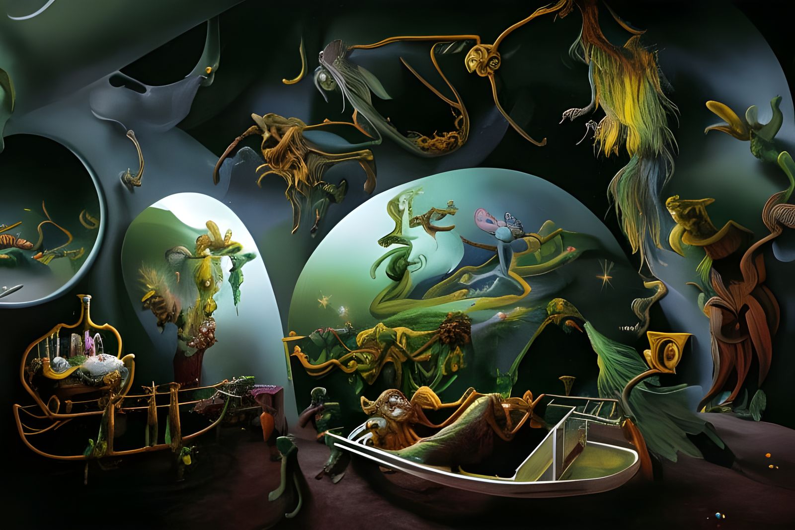 Magical Biological Forms in Dreamy Surreal Vision