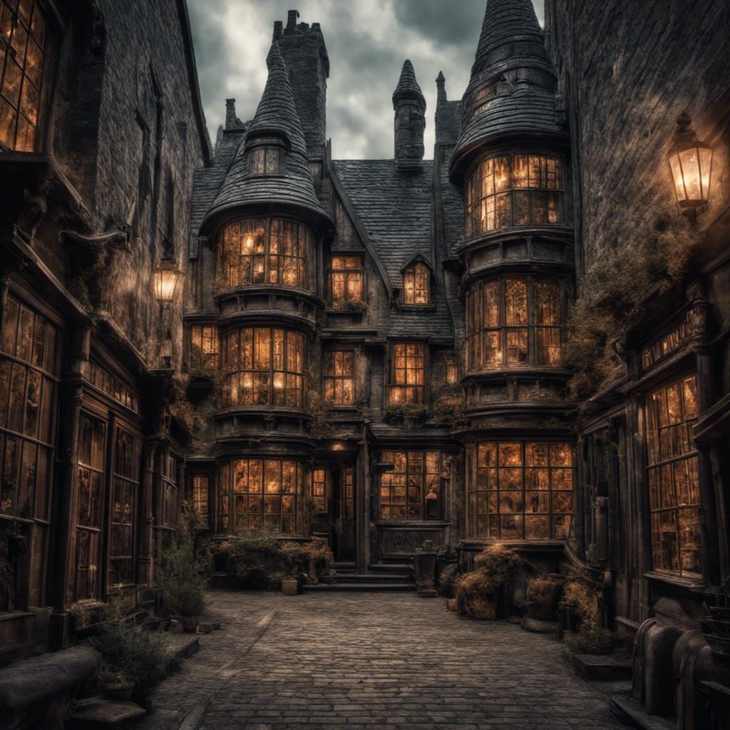 Hyperrealistic Harry Potter Fantasy Scene