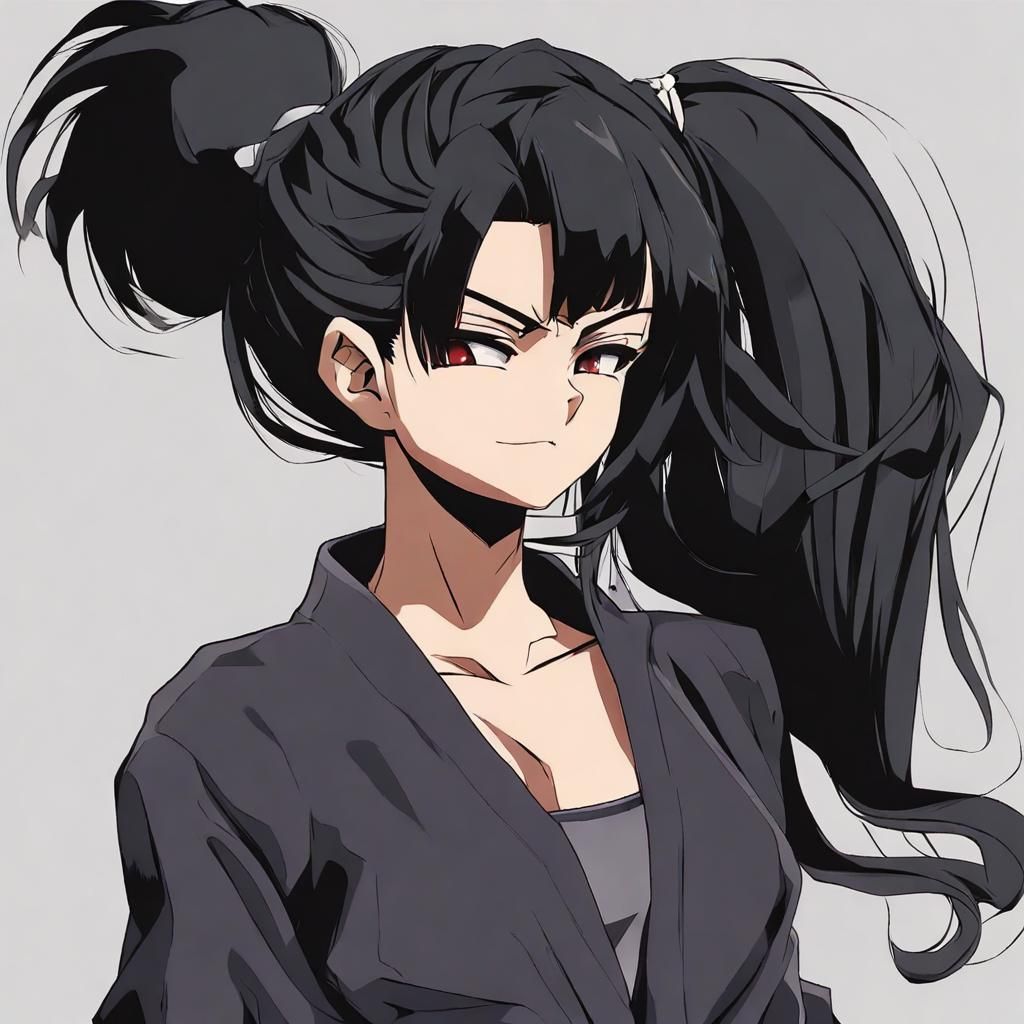 Saiyan Fusion Girl in Anime Style