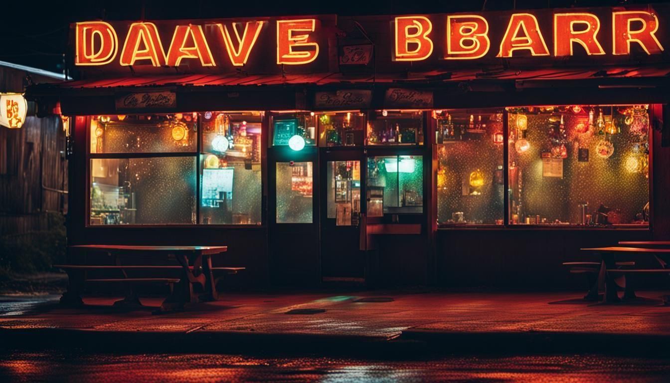 Vintage Painted Sign for Dave's Bar