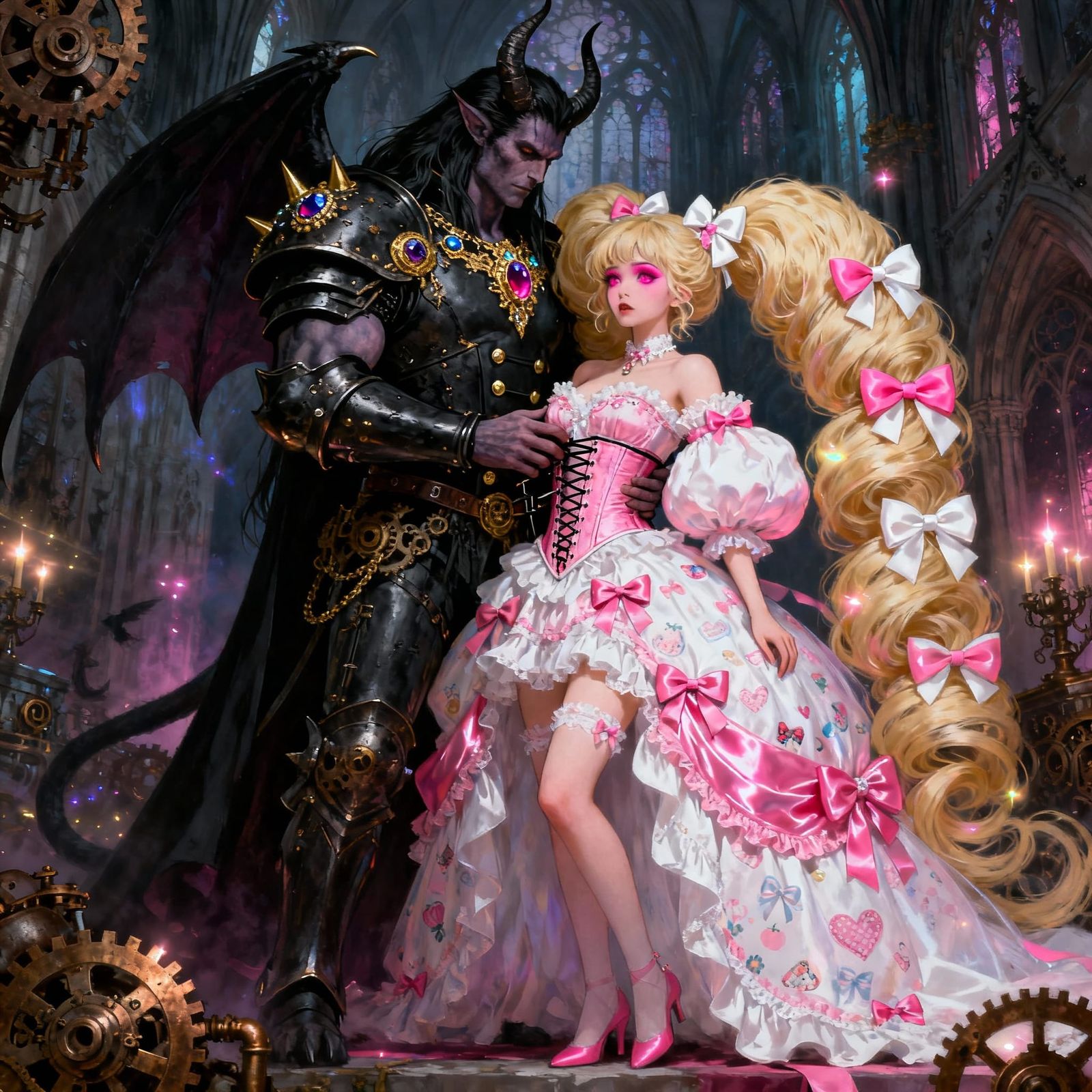 Gothic Fantasy Demon King Embraces Princess Bride