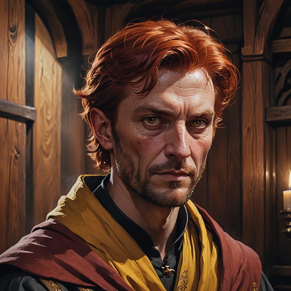 Wizard Portrait in Oil Paint Style