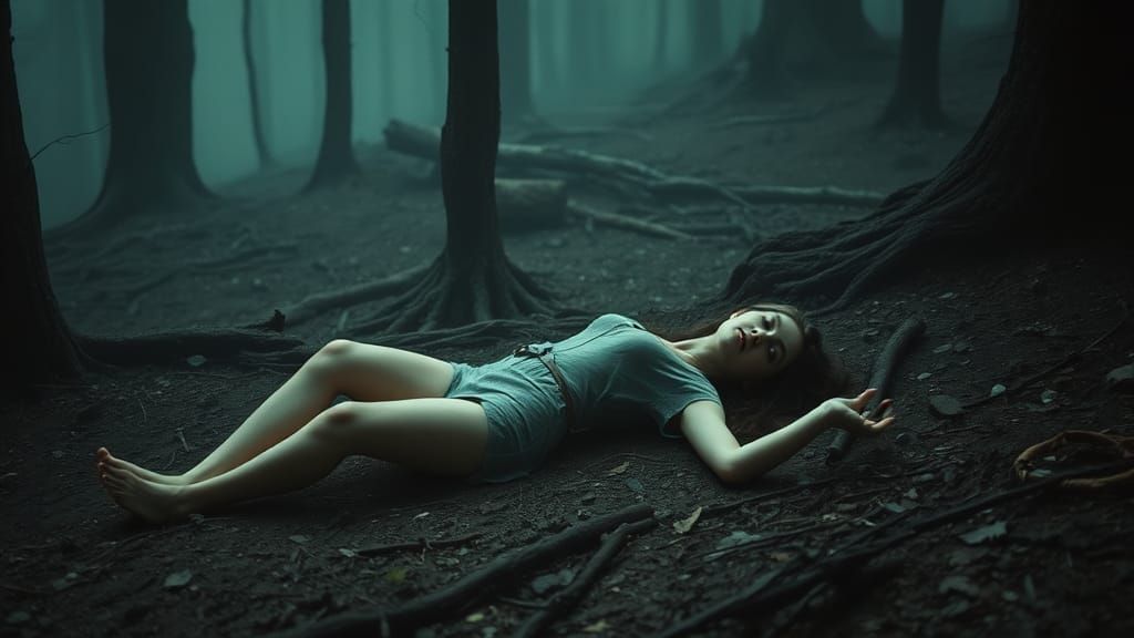 Mournful Forest Landscape in Cinematic Style