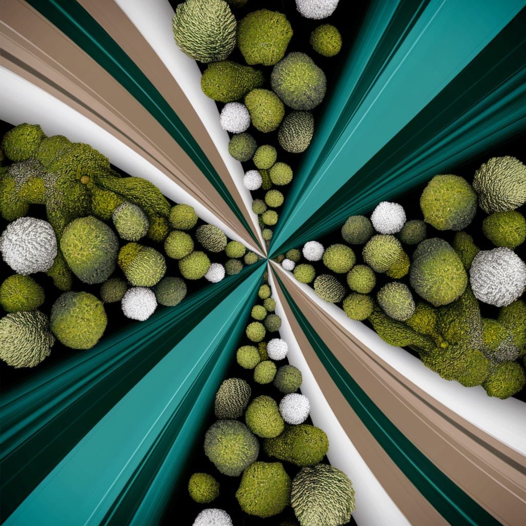 Abstract Mossy Vineyard in Muted Colors