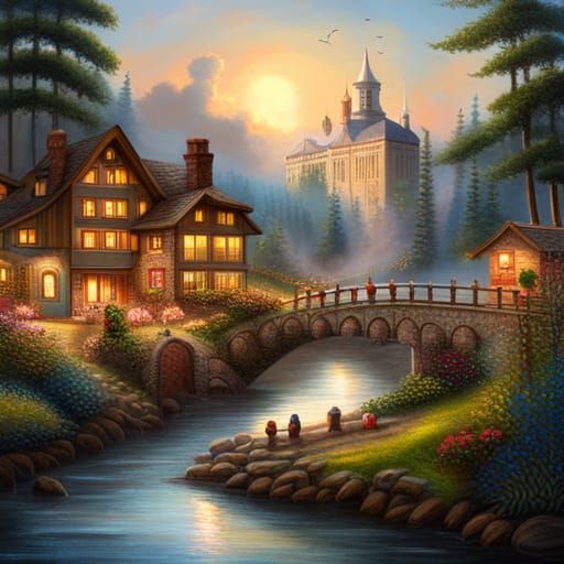 Penguin Pirate Guarding Treasure: Cinematic Fantasy Scene