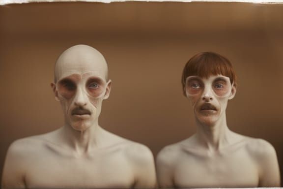 Disturbing Uncanny Valley Family Portrait