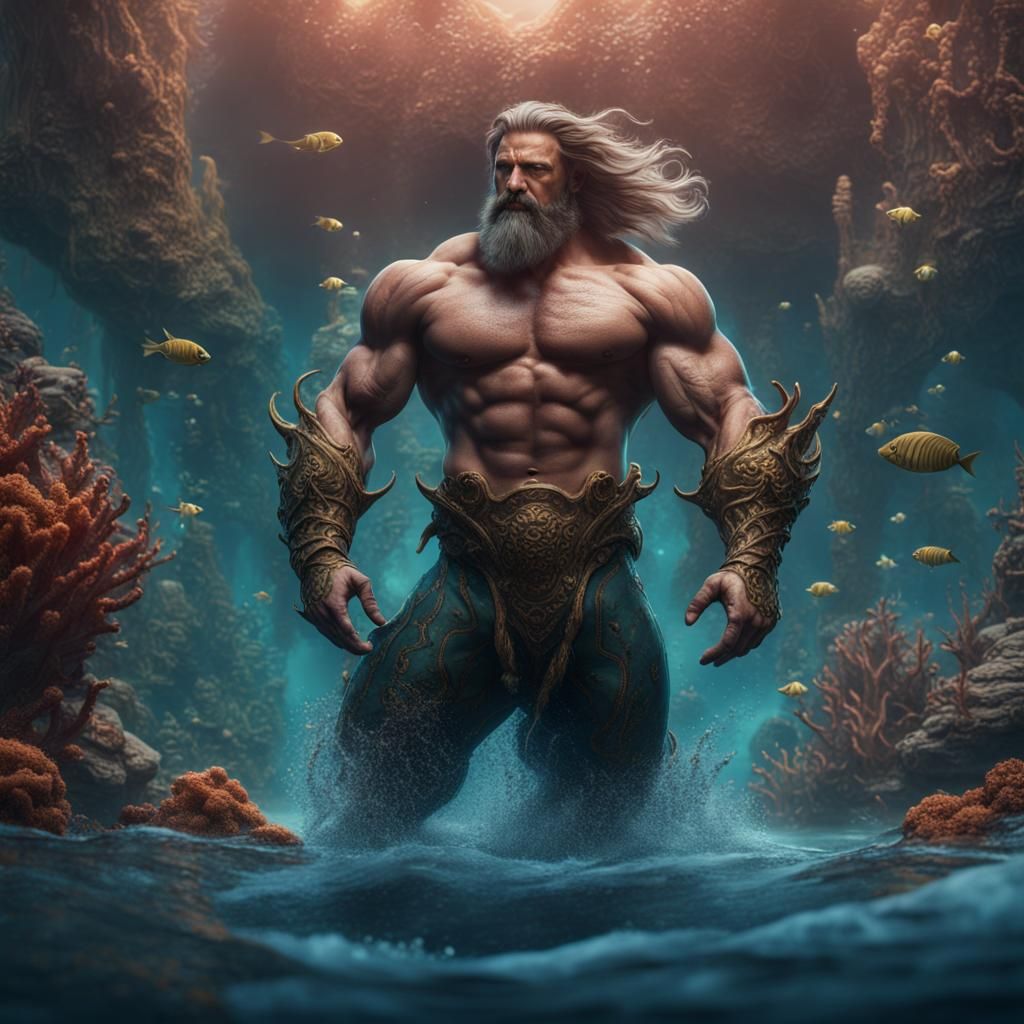 Fantastical Muscle Men Under the Sea