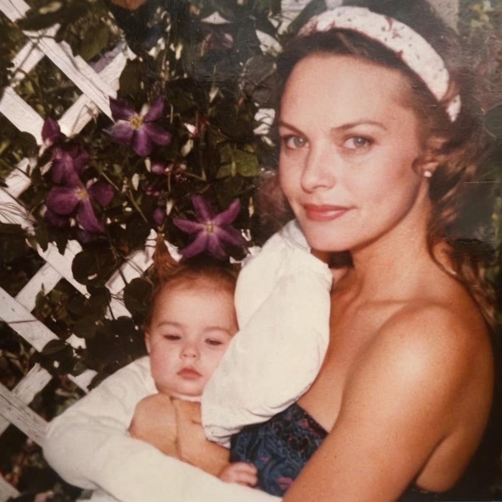 Mother and Daughter in a Garden Scene