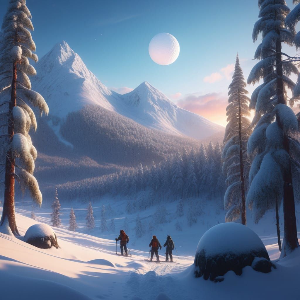 Winter Wonderland in a Fantastical Siberian Forest