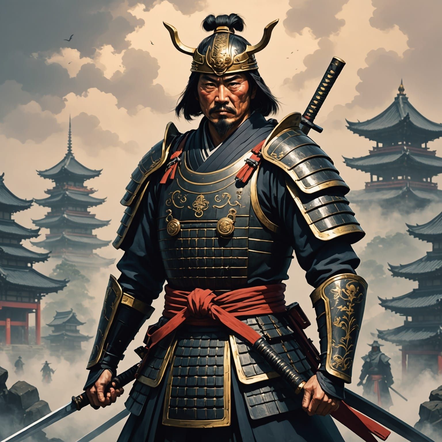 Godlike Samurai Warrior in Ancient Disguise