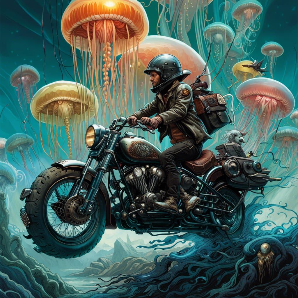 Cycling in jellyfish fields