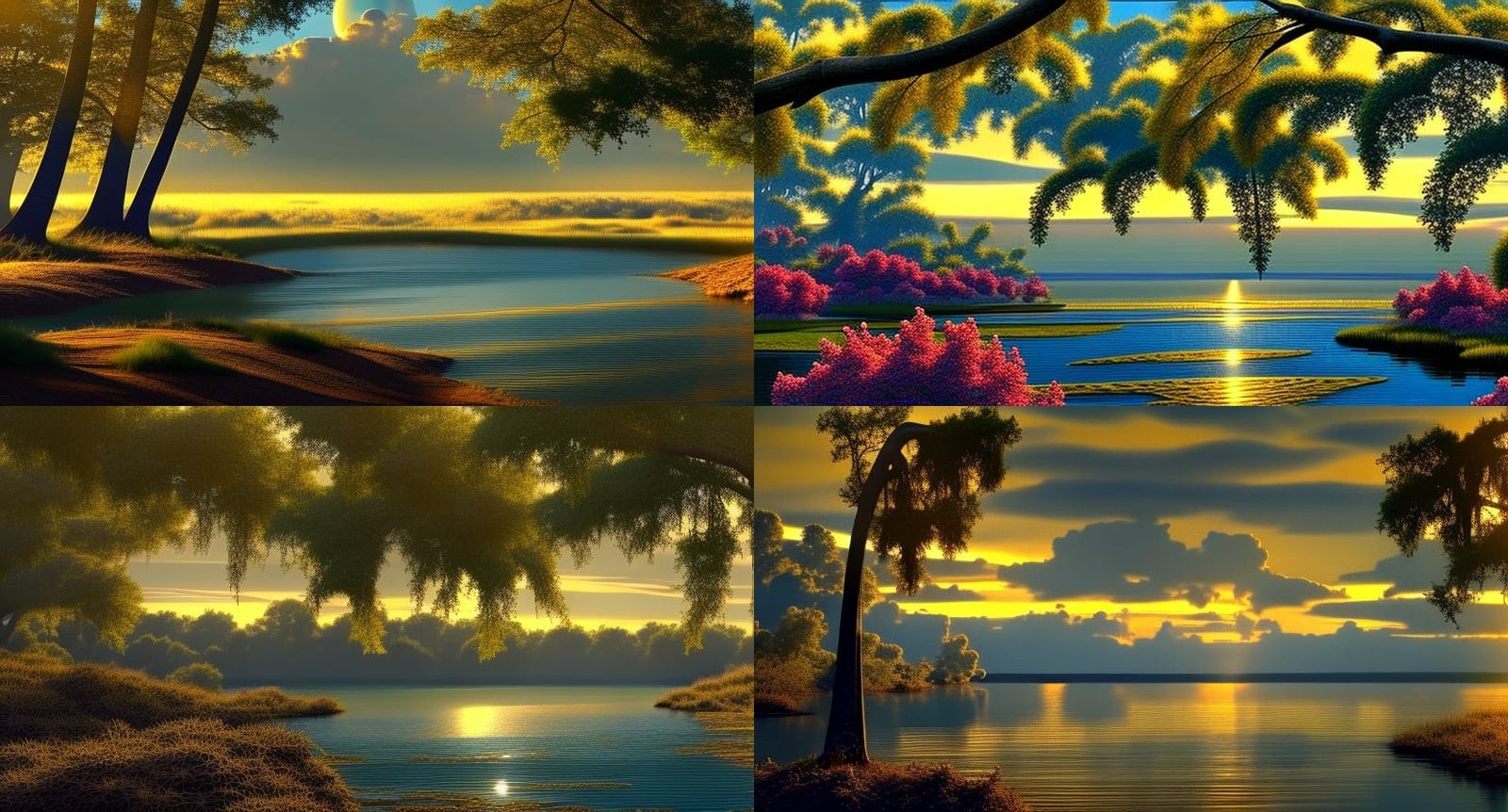 Wind Chimes in Georgia Bayou: Detailed Matte Painting