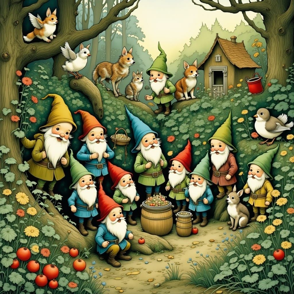 Whimsical Gnomes and Forest Friends Celebrate in Storybook S...