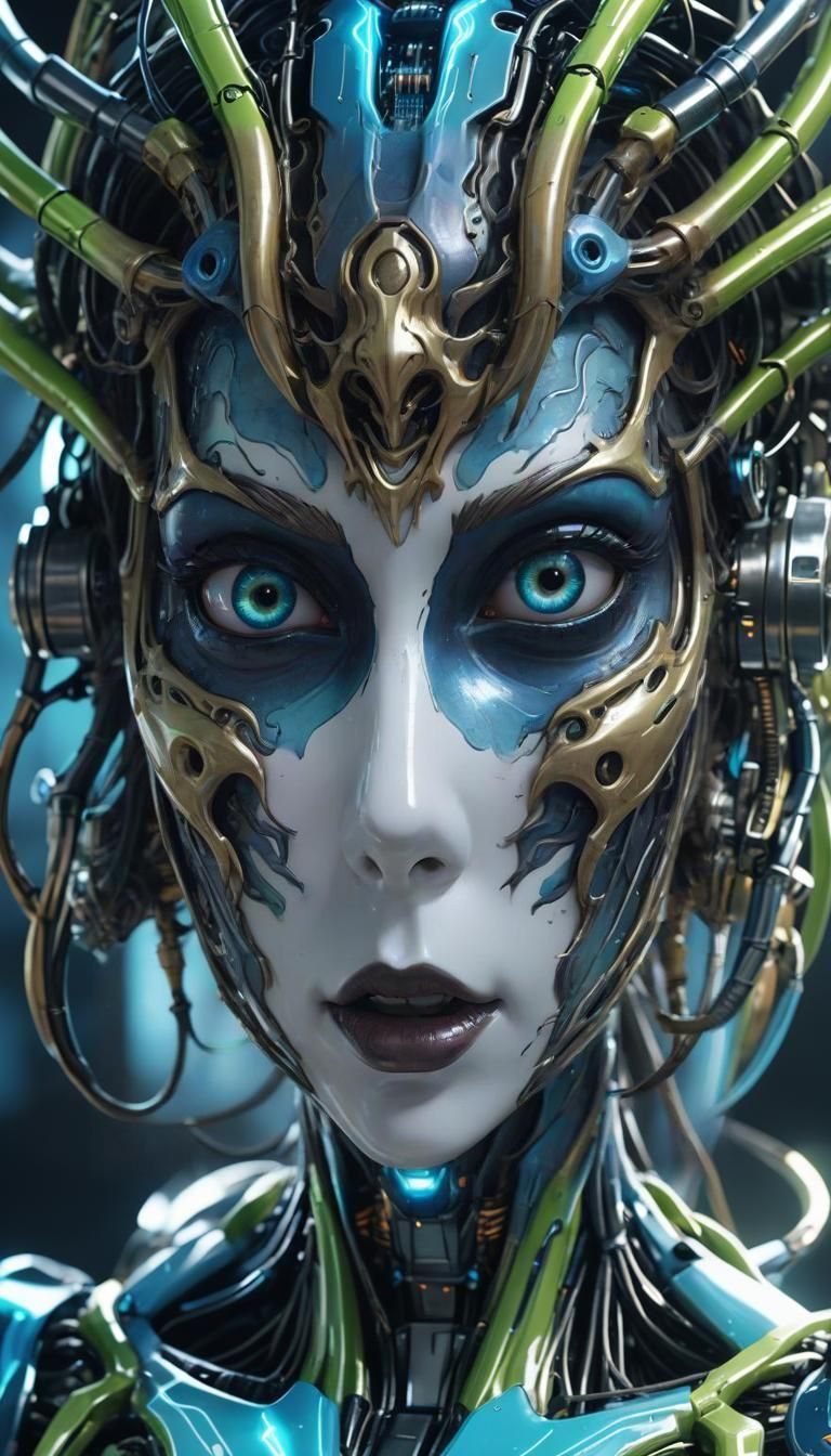 Detailed 3D Anime Art of Siren Head Face