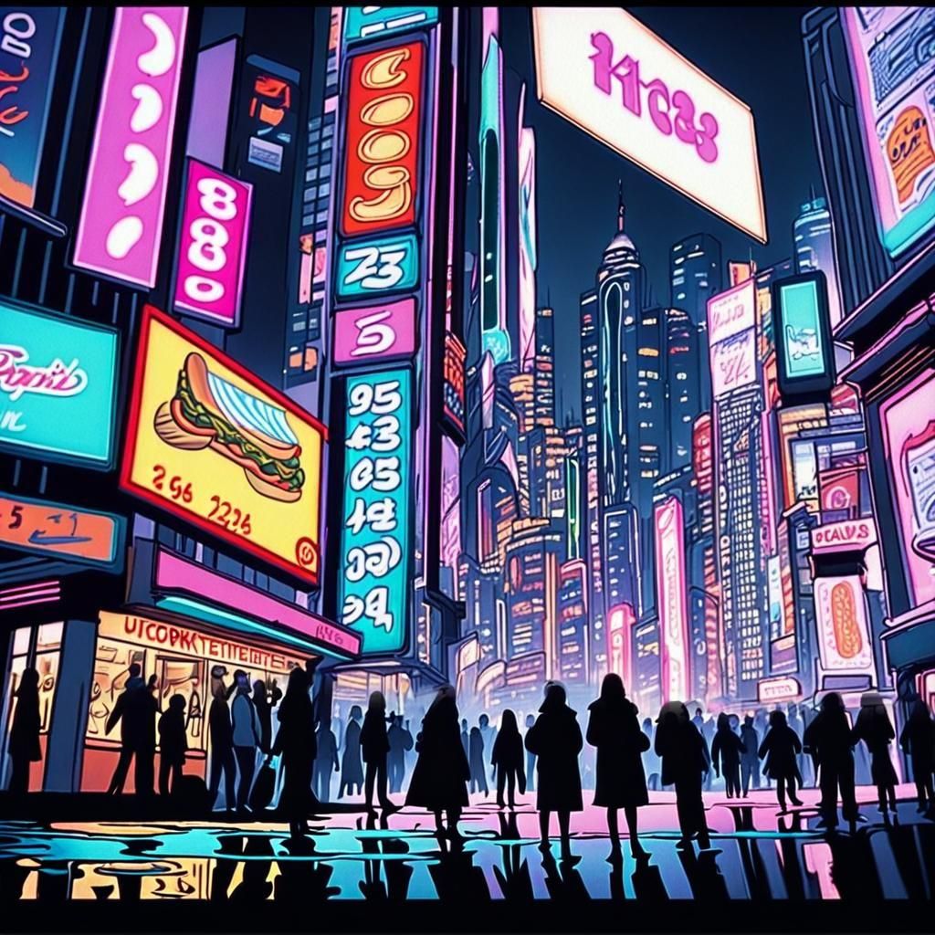 Futuristic Cityscape at Night: Cinematic Film Still