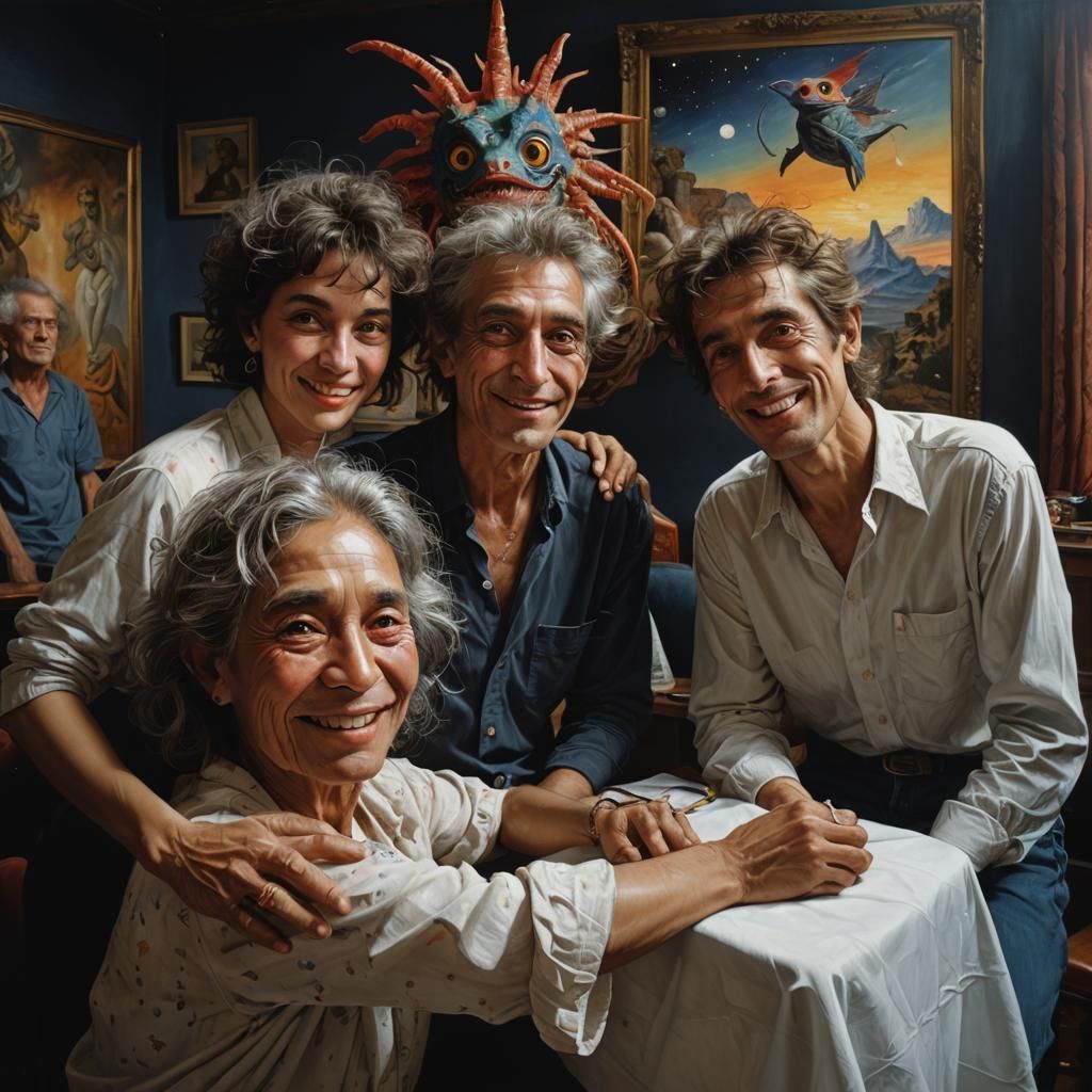 Surreal Family Gathering in Sumptuous Hotel Suite