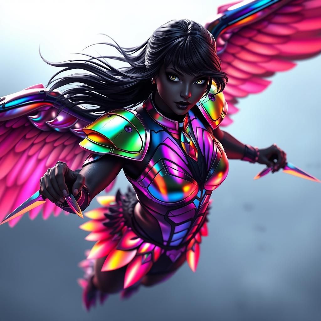 Taylor Swift as D&D Strix in 3D Anime Style