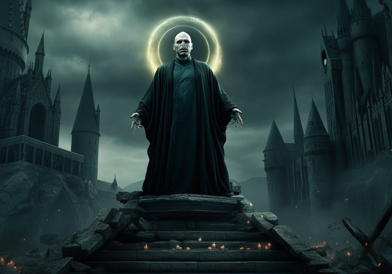 Lord Voldemort in Dramatic Gothic Setting