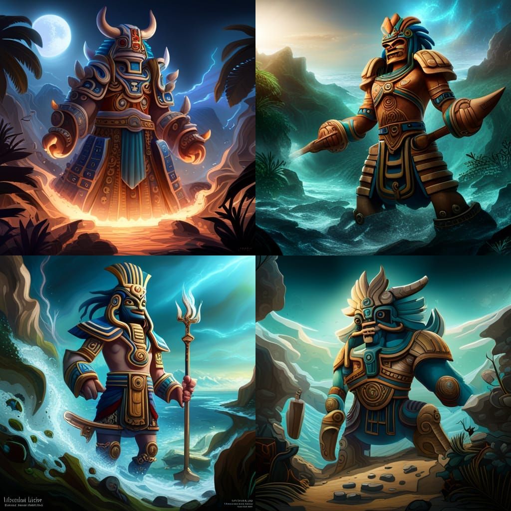 Tlaloc God of water in the mayan codex