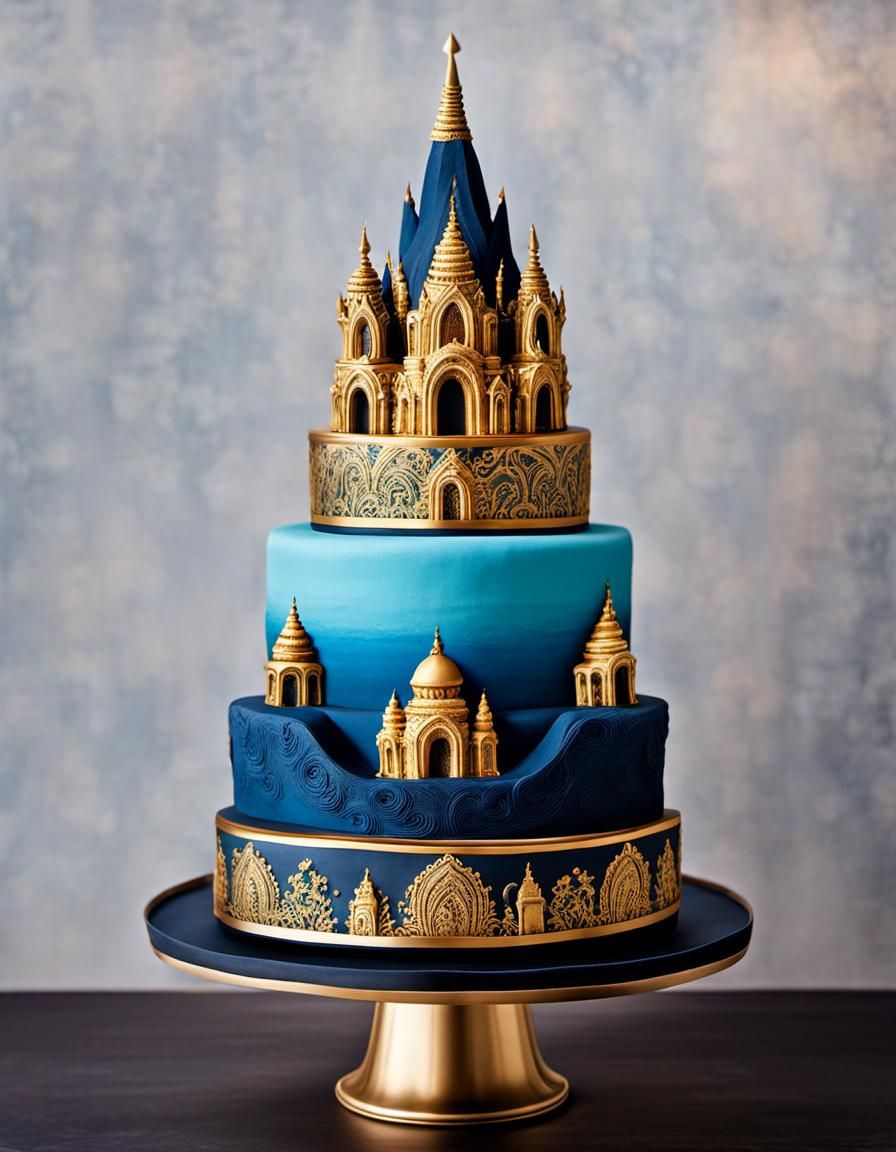 Indian Temple Wedding Cake in Fantasycore Style