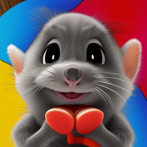 Friendly Cartoon Rat Named Buburt