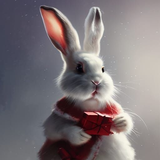 Festive Christmas Bunny Concept Art