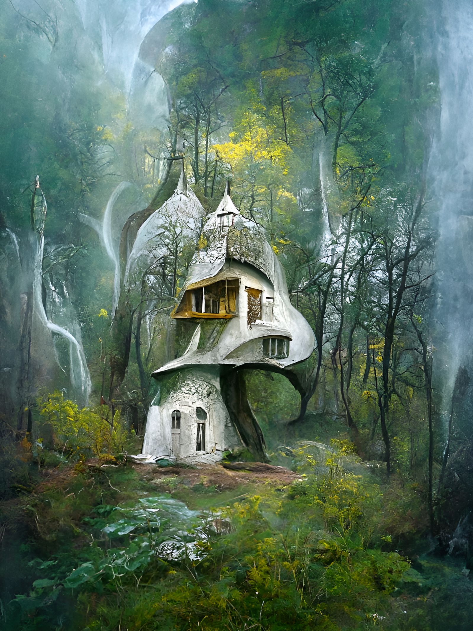 Mystical House in Enchanted Forest
