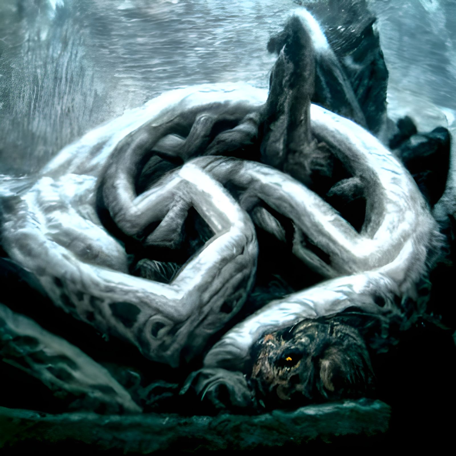 Celtic Knot in Gothic Horror Style