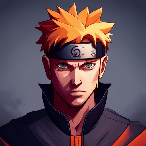 Naruto Uzumaki Portrait in Hyperdetailed Digital Art