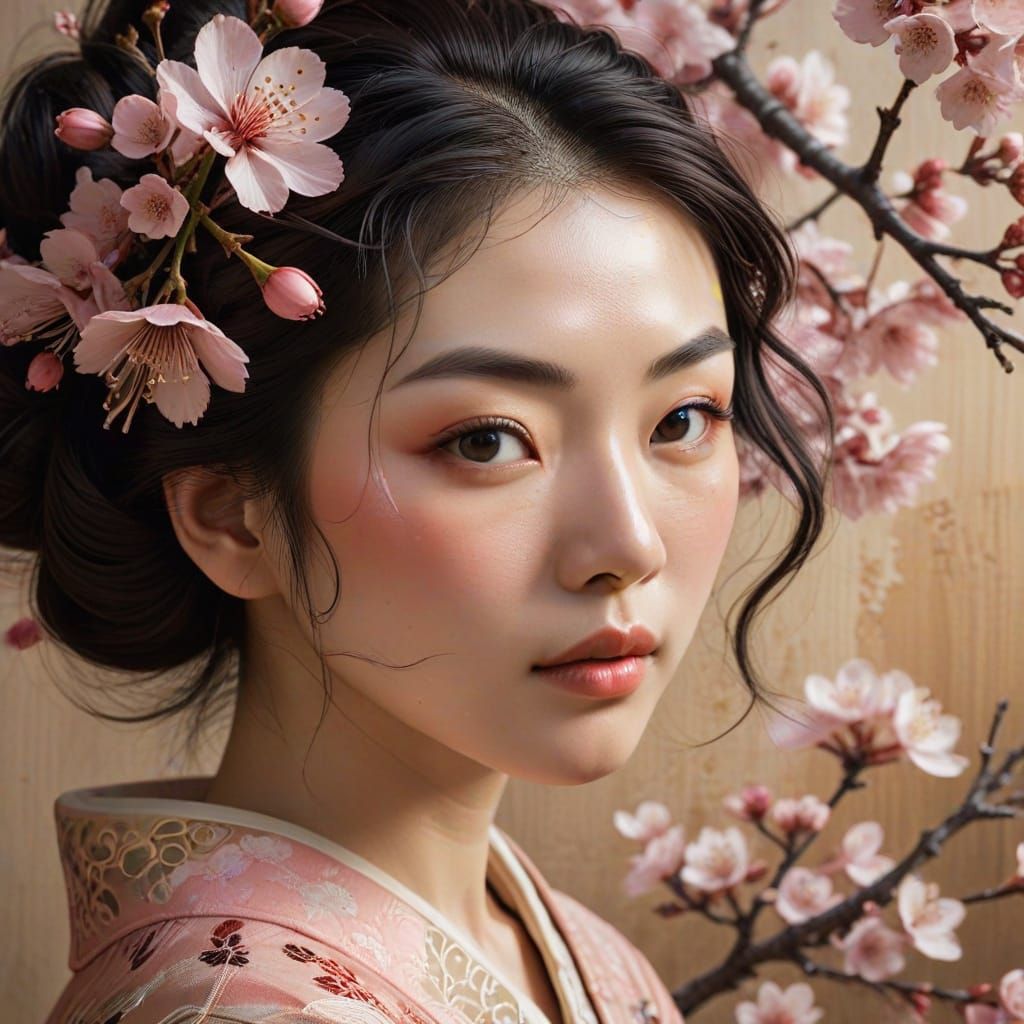 Sakura themed woman..