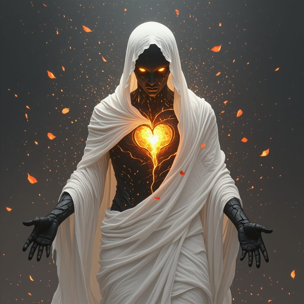Radiant Being with Flame-Forged Heart