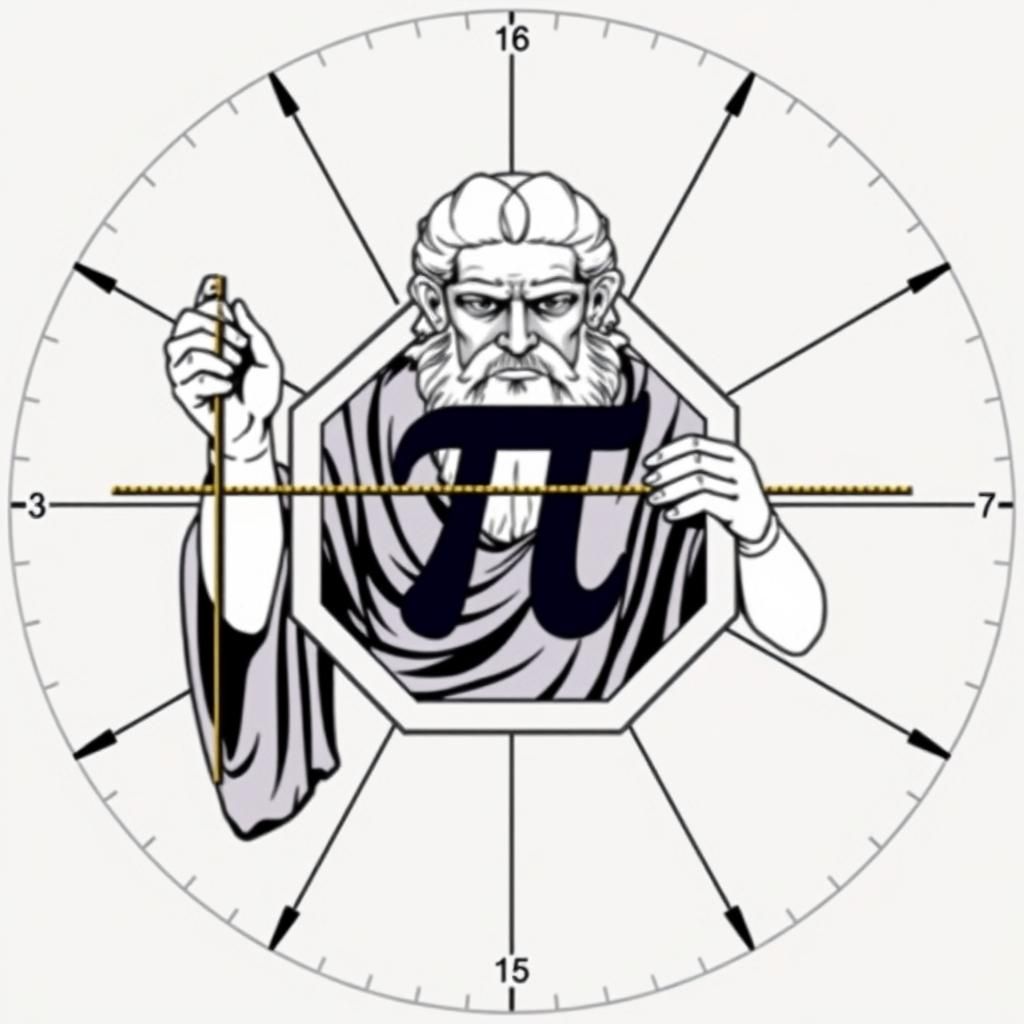 Archimedes Calculating Pi with Hexagons