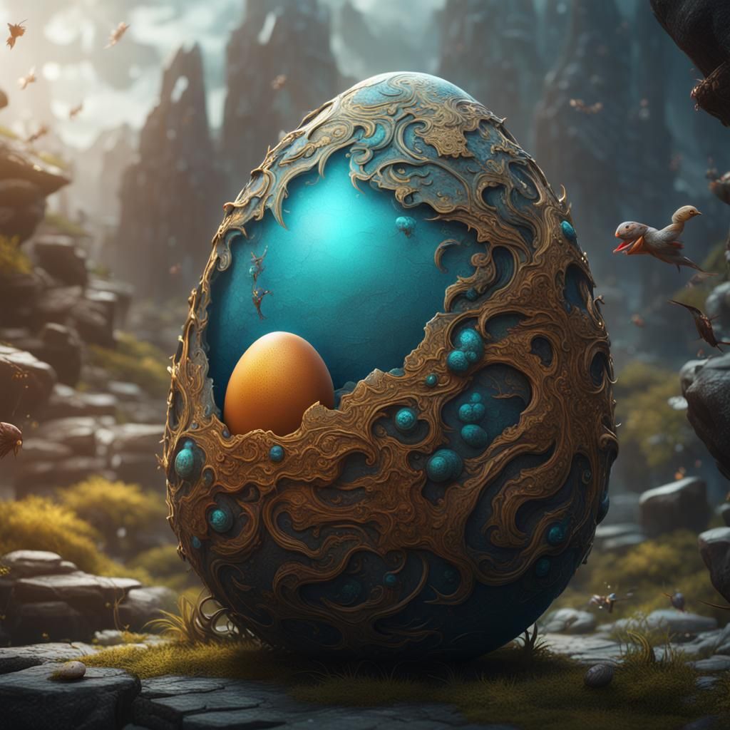 Fantastical Egg: Detailed Matte Painting in Unreal Engine