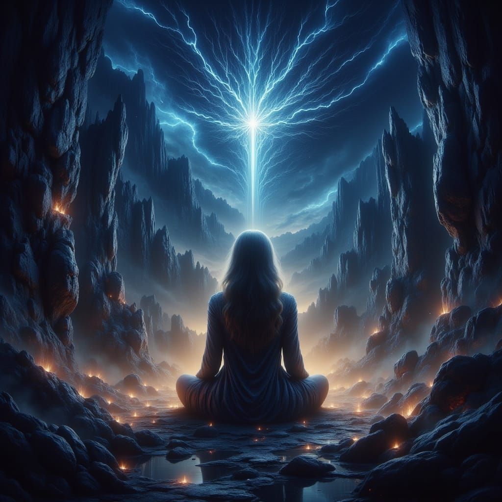 AI Art: Beckoning Spiritual Beacons in the Cosmos