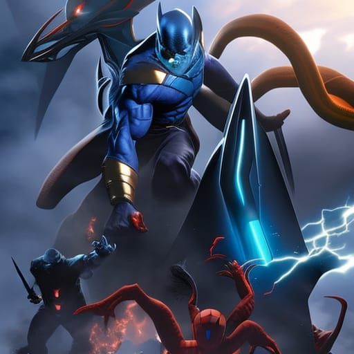 Superhero Team Battle Against Alien Monsters