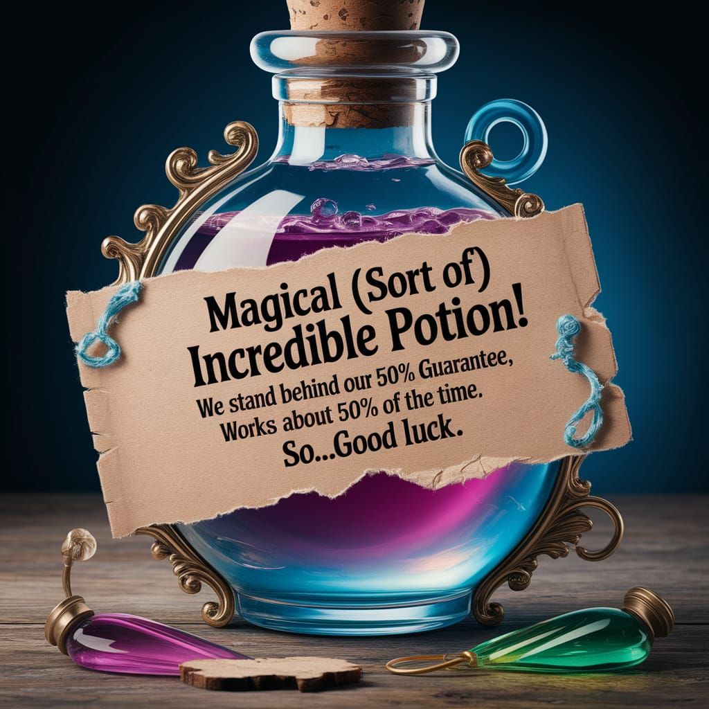 Enchanted Potion in an Elaborate Bottle